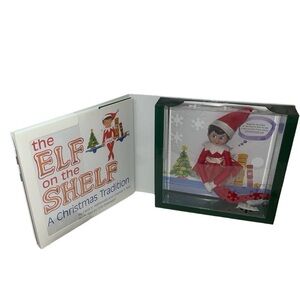 Elf on the Shelf A Christmas Tradition Girl Doll Book Blue  eyes